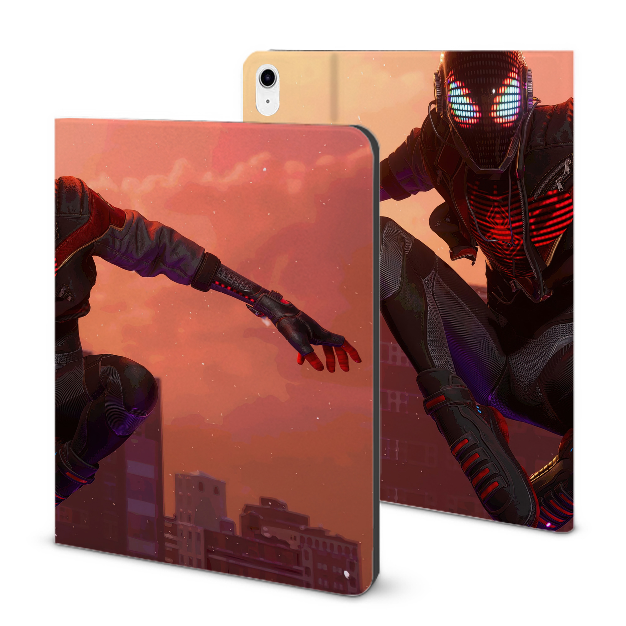 （画像用） Spider Man スパイダーマン IPad ケース ブック型 PUレザー TPU 耐衝撃 軽量 薄型 ペン収納なし 全面保護 IPad 各モデル対応